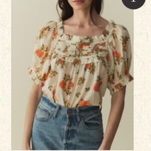 Doen Frances Top in Orangerie Floral, size L